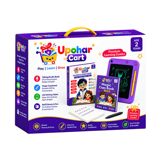 Kids Educational Book & Writing Tablet Combo